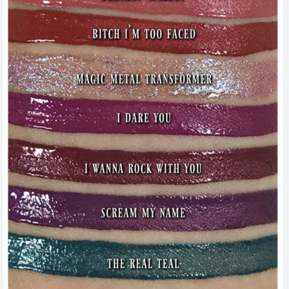 🌟HP🌟🧚‍♀️THE REAL TEAL Too Faced DISCONTINUED Melted Metallic Lip NWT - Picture 4 of 8